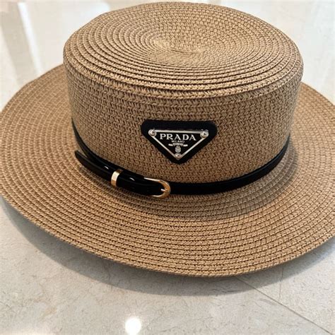 prada beanie fake|prada straw hat.